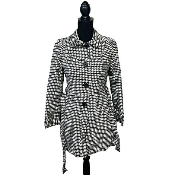 ROXY Outwear Peacoat Mid-Long Single Breasted Plaid Coat Winter Jacket Medium - Picture 7 of 12